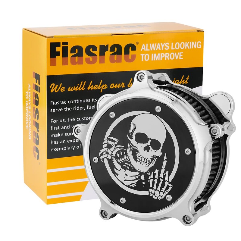 Motorcycle Air Cleaner Skull Style Air Filter Kit Fit for