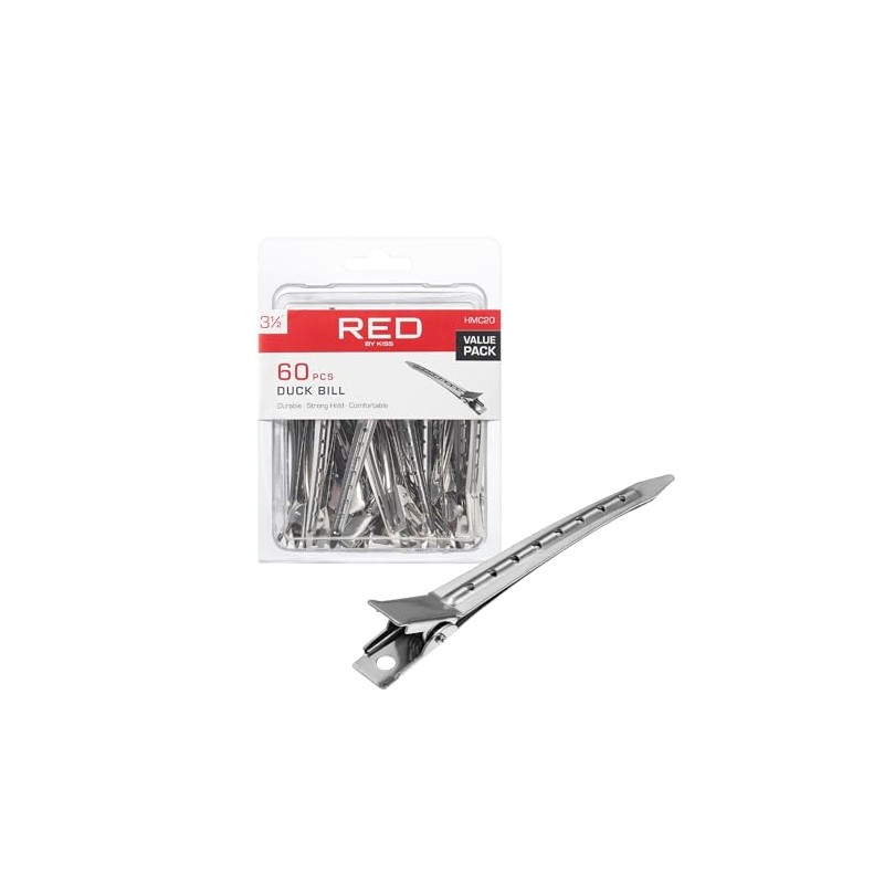 Red by Kiss Silver Metal Hair Clips, Durable Sturdy Hold