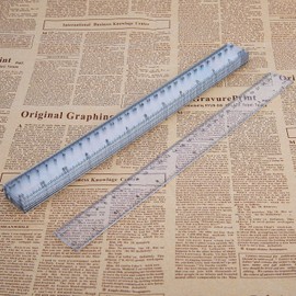 LUTER 10 Pieces Plastic Ruler with Inches and Metric Straight Ruler Transparent Ruler Measuring Tool for School, Office,Home (30 cm,12 Inches)