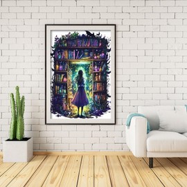 Diamond Painting Kits for Adults, Magic Book Diamond Art Kits for Beginners, DIY Full Drill Diamond Dots Paintings with Diamonds Gem Art and Crafts for Home Wall Decor 12x16 Inch