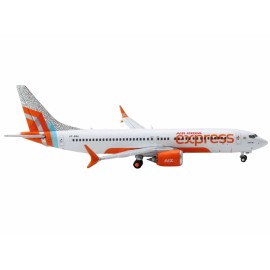 DCD Boeing 737 MAX 8 Commercial Aircraft "Air India Express" (VT-BXA) White with Tail Graphics 1/400 Diecast Model Airplane by G