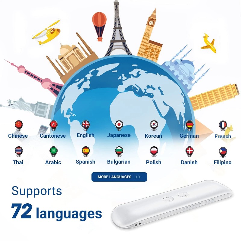 Xupurtlk XURPURTLK Language Voice Translator Device Real Time 2-Way Translations