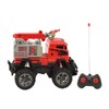 1:43 RC Fire Truck Toy Ladder Full Functional Lighting Plastic