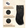 5PCS Yaki Straight Clip in Hair Extensions 14 Inch Natural