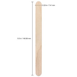 Beauticom 1000 pcs 5.5" Medium Flat Wood Sticks Spatula Applicator for Facial Hair Wax Removal (4.5" Wooden Applicator, 500pcs)