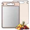 2-IN-1 Titanium Cutting Board for Kitchen Pure Titanium and Wheat
