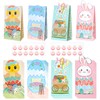 Rthjsfj 24Pcs Paper Easter Treat Bags with Stickers Cute Egg