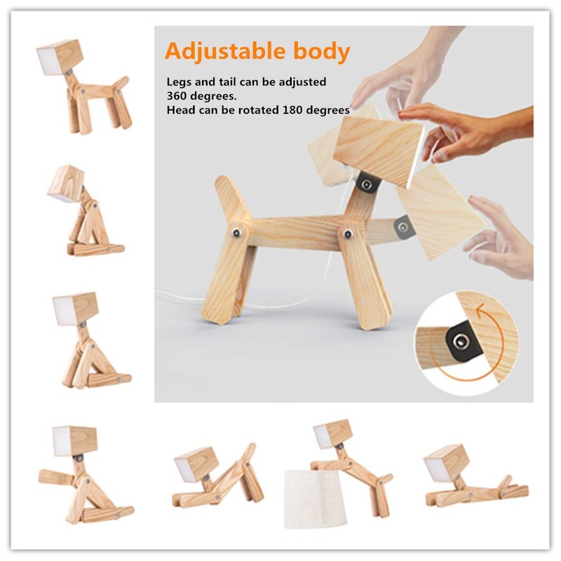 HROOME Super Cute Dog Table Lamp for Kids Room Bedroom