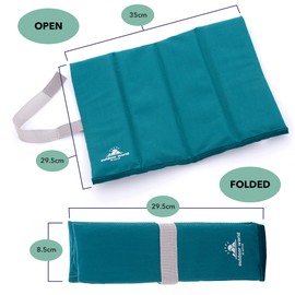 Outdoor World Folding Sit Mat - Thermally Insulated, Waterproof, Moistureproof, Portable Seat Pad - Lightweight Sitting Cushion for Outdoor Camping Park Picnic Hiking Fishing Beach Playground (Teal)