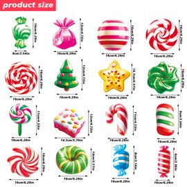 LOKIPA Candyland Decorations, 40PCS Candy Party Decorations Christmas Ceiling Hanging Decorations Candy Hanging Swirls for Baby Shower Sweet Shop Christmas Decoration