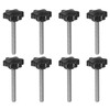sourcing map 8pcs Star Knobs M8 x 70mm 304 Stainless
