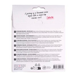 Sakura Pigma Micron Fineliners Set of 10 + Case, Waterproof Black Ink, Various Sizes, Pens for Writing, Drawing & Journaling