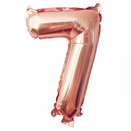 Glanzzeit 16 Inch Rose Gold Balloons Letter A to Z Number 0 to 9 Foil Balloons for Wedding Prom Birthday Party Baby Shower Christmas Decor (Number 7)