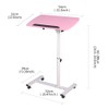 RUIAN Rolling Laptop Desk Adjustable Small Mobile Laptop Standing Table