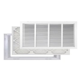 Venti Air 24" X 12" Steel Return Air Filter Grille with MERV 11 Filter Pre-Installed - Removable Face/Door for 1 inch Filters - HVAC Duct Cover Grill [Outer Dimension: 26.5"W X 14.5" H]