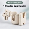 360° Rotating Baby Stroller Cup Holder with Phone Slot, Clamp