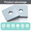 Yaocom Galvanized Square Washers Plate,3/8" Id, 1.61x 1.61,40 Pcs
