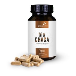 Organic Chaga Capsules - Mushroom Powder from Whole Mushroom - Inonotus Obliquus - Pack of 120 - From Organic Cultivation in Finland, Not Import China - Full Spectrum Mushroom Powder Capsules Ultra