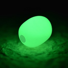 OriGlam 100pcs Soft Plastic Luminous Glow Fishing Beads, Beads Round Beads Fishing Lures, Green Sea Fishing Bead Fishing Tackle Tools