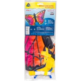 HQ Kites Ruby R Butterfly Kite, 20 Inch Single Line Kite with Tail