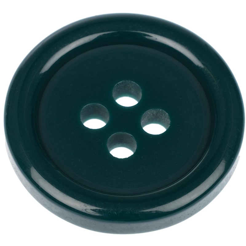 Pack of 6 Dark Green Sew on 18mm Round Buttons