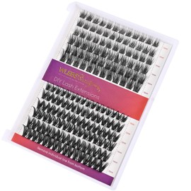 Wleec Beauty Lash Clusters DIY Eyelash Extensions, 120PCS Individual Lashes D Curl Clusters Eyelash Extensions (LC81, 2 Styles Mix 10-16mm)