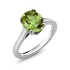 Gem Stone King 925 Sterling Silver Green Peridot and Black