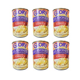 Glory Foods Seasoned Southern Style Country Cabbage Slow Simmered w/ Onions, Garlic & Spices (6 Pack, Total of 87oz)