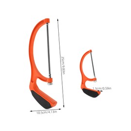 TEHAUX 1 Set U Shape Bowsaw Portable Hand Saw Tool for Woodworking Metalworking Projects Includes Saw Blades Lightweight Multi Functional Hacksaw for DIY Crafts