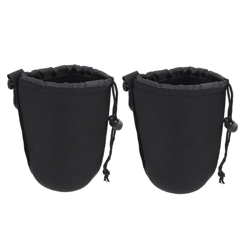 OSALADI 4pcs Neoprene Camera Lens Pouch Protective Case for Drawstring