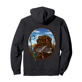 Labrador Retriever with Mallard Duck Hunting Pullover Hoodie