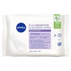 NIVEA 3in1 Sensitive Cleansing Wipes 25 Pack