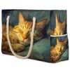 Cat Animal Beach Bag Large Sandproof Beach Tote Bag Durable