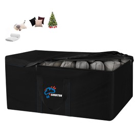 SIRUITON 175x75x55cm Garden Furniture Cushion Storage Bag, Patio Cushion Storage Bags,Heavy Duty Rip Proof 600D Oxford Fabric Waterproof, Anti-UV, Christmas Tree Storage Bag with Handle and Zipper