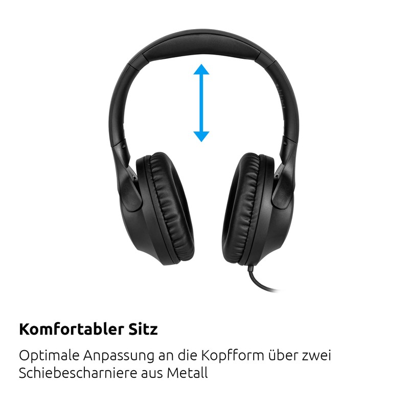 TechniSat STEREOMAN 3 Compact Hi-Fi Cable Headphones (Padded PU Leather