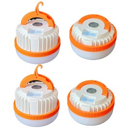 Rechargeable Camping Lantern Collapsible 100W Light Portable Hanging Magnetic Magnet High Light Brightness with Hook Led Bulb USB Retractable Tent Hiking Outdoor Emergency Lamp 4 Set