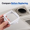 Portable Air Conditioner Exhaust Hose Adapter – White Square-to-Round Connector