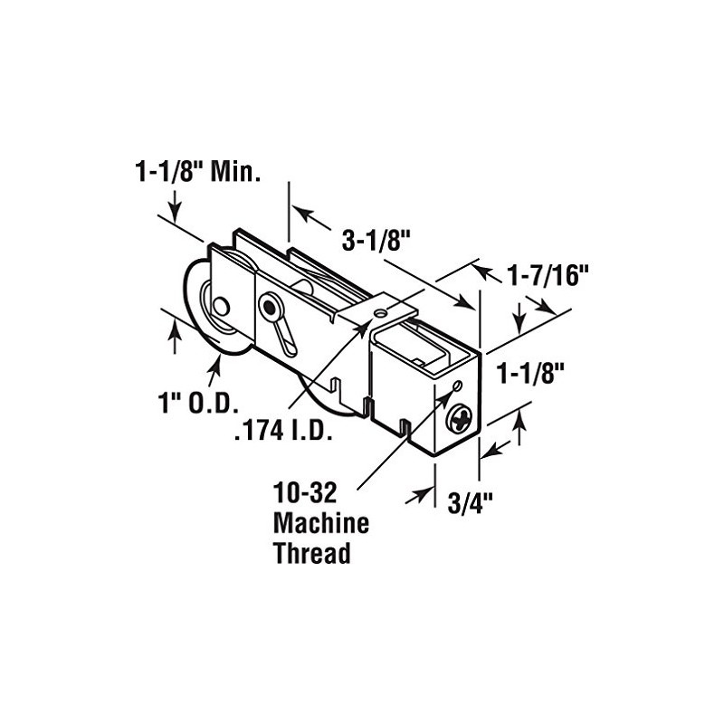 Prime-Line D 1982 1 In. Steel Ball Bearing Sliding Door