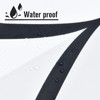 Yiatn No Hook Needed White Shower Curtain with Snap in