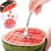 2 Packs 2-in-1 Watermelon Slicer Cutter & 4 Pieces Stainless