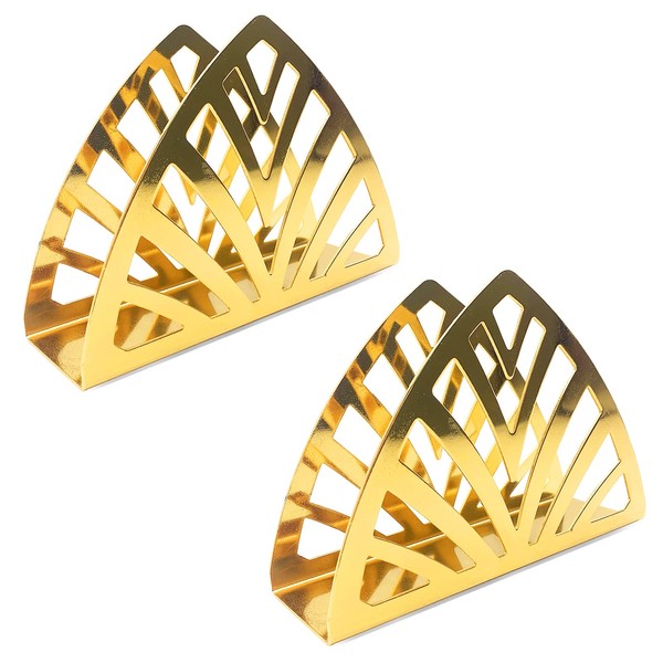 Napkin Holder, 2 Pieces, Simplicity Stainless Steel Triangle, Built Napkins,