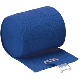 HÖGA lastic with permanently elastic bandage Roll, Blue, 8 cm x 5 m Pack of 1 x 0.047 kg)