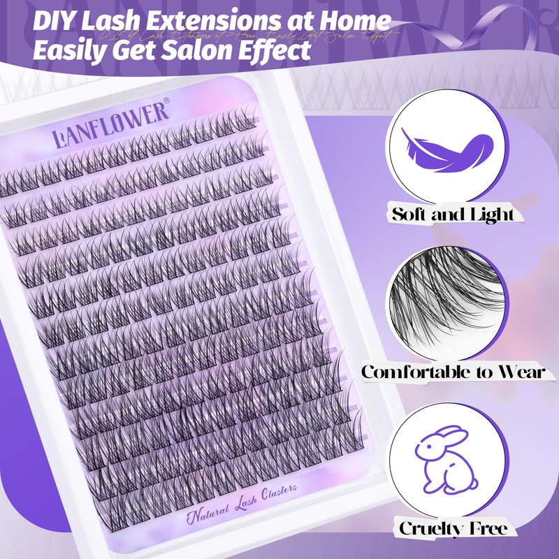 Wispy Lash Clusters Natural Eyelash Clusters C Curl Individual Lashes