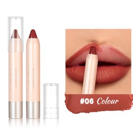 Melemando 8 Colors High Pigmented Smooth Matte Lip Liner Pencil, Waterproof Velvet Lipstick Pen, Professional Lip Liner for Girls and Women (06)
