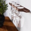 Rustic State Suvla Wall Mounted Wood Stemware Rack Hanging Shelf
