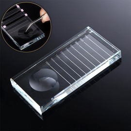 ATOMUS Eyelash Separator Pallet Glass Palette Glass False Lashes Glue Pallet Holder for Eyelash Extensions 10 cm x 5 cm x 1 cm