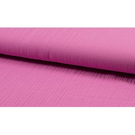 Bambino Double Gauze Muslin Fabric Material Fuchsia, 1Mtr - 140cm x 100cm