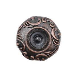 Savagrow Red Bronze Door Viewer with Rotating Cover, Metal 220 Degree Wide Angle Peep Eye Hole, Fits 1-7/9" to 3" Front Doors