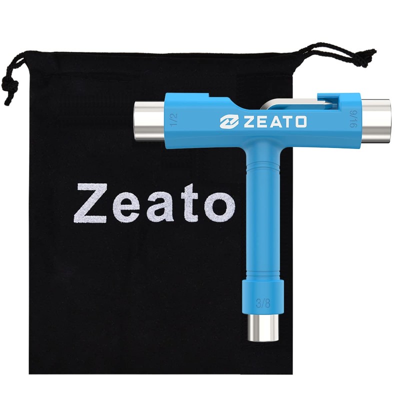 Zeato All-In-One Skate Tools Multi-function Portable Skateboard T Tool Accessory