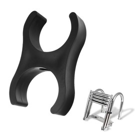 B00351PL-WS Marine Storage / Stowing Clip for Pontoon Boat Ladder Boat Hook Holder Clip, Pontoon Ladder Stowing storage Clip for 3 Step Boat Telescopic Ladder or 4 Step Boat Telescopic Ladder - 1 Pack